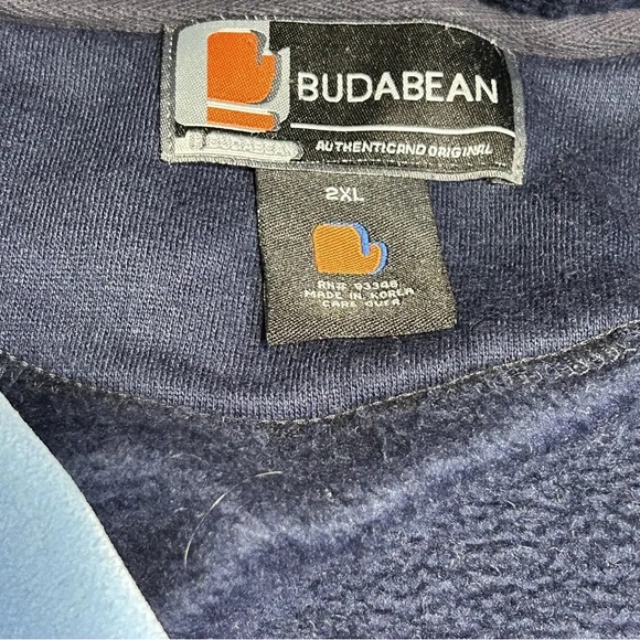 Navy and Light Blue Men's Bomber Jacket - Picture 7 of 7